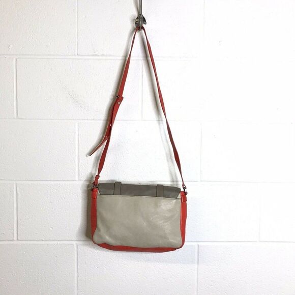 Marc by Marc Jacobs Womens Werdie Crossbody Messenger Bag Beige Taupe Orange - Picture 4 of 12